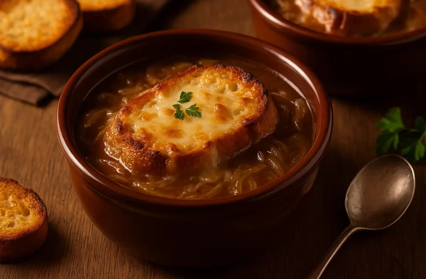 Receita Sopa de cebola Francesa gratinada