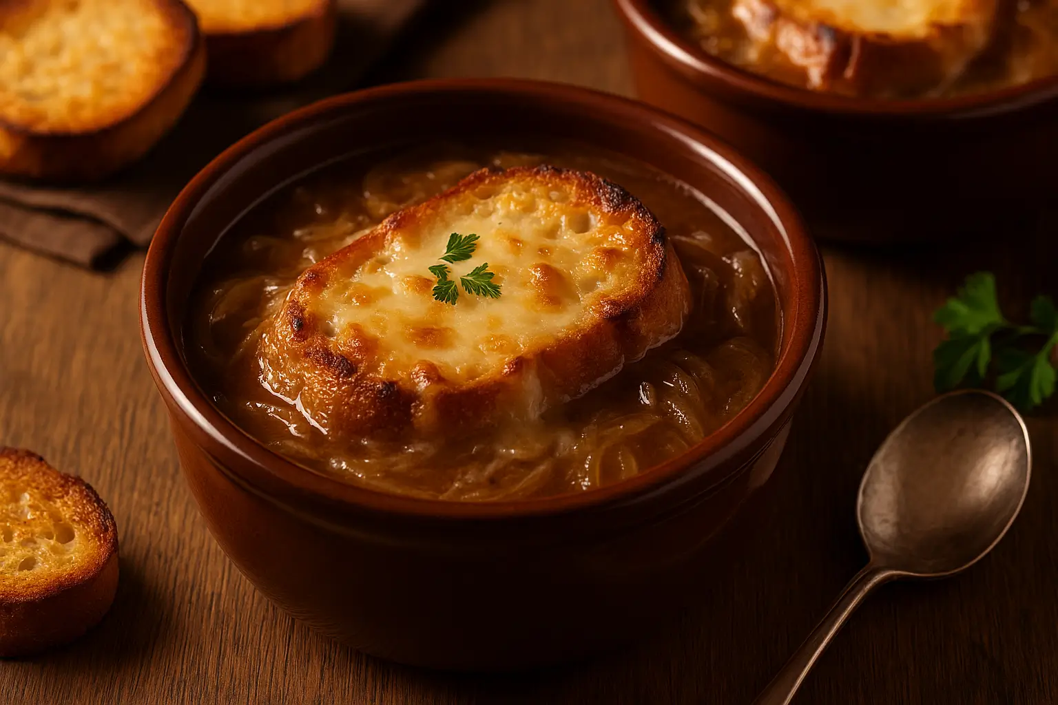 Receita Sopa de cebola Francesa gratinada