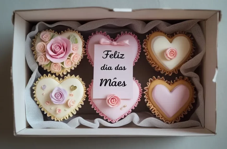 Receita de Biscoitos Decorados para Presente no Dia das Mães