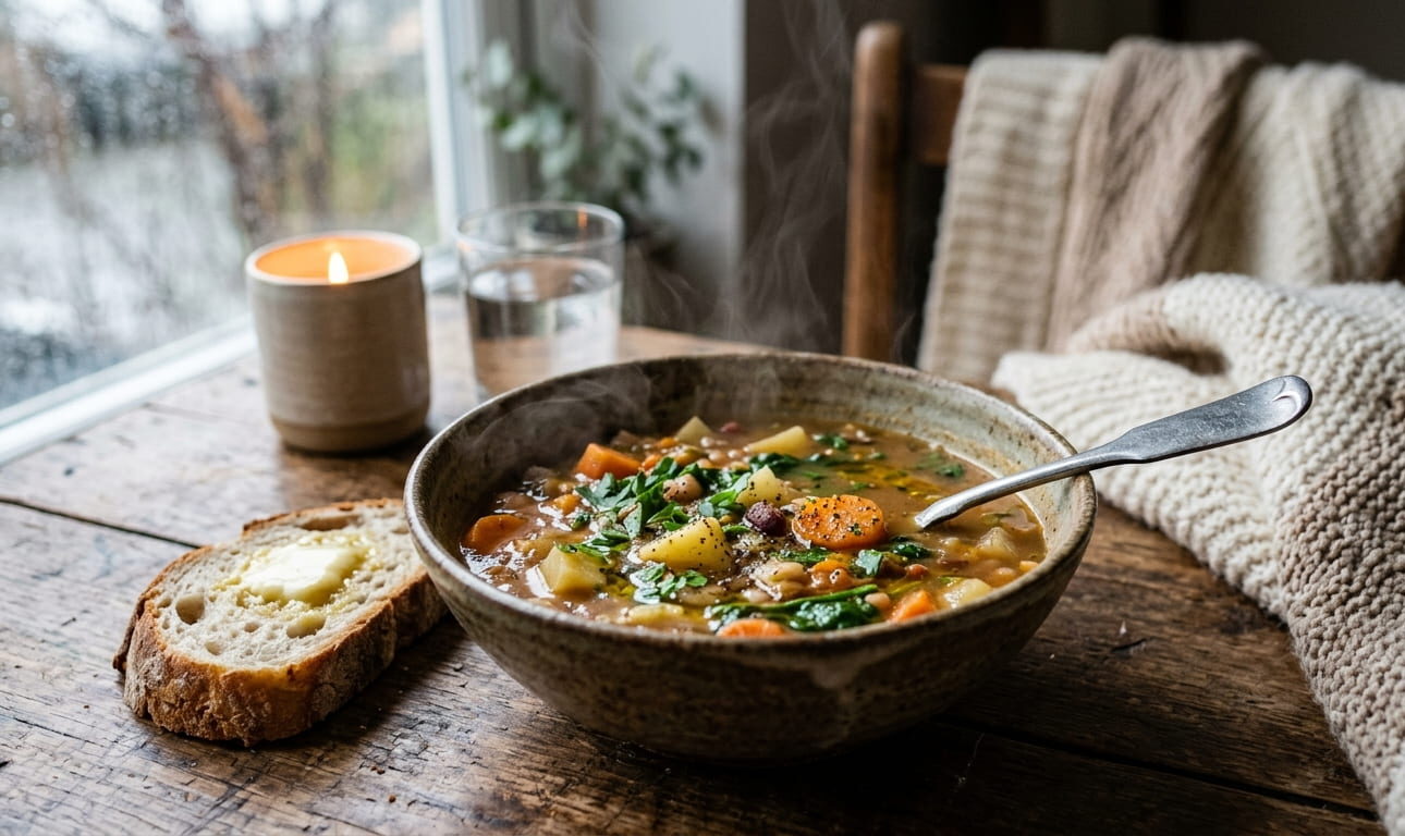 Tá frio aí? Sopa rápida para dias frios