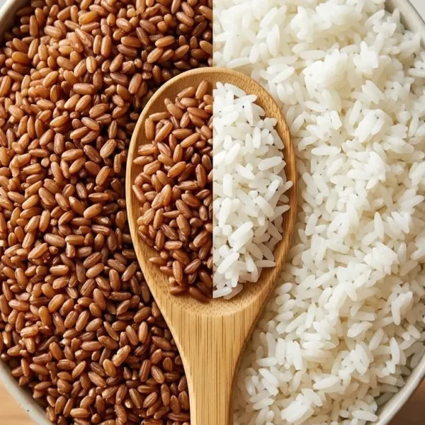 Qual a diferença entre arroz integral e arroz branco